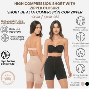 High Compression Shorts with Zipper Closure - Style 253